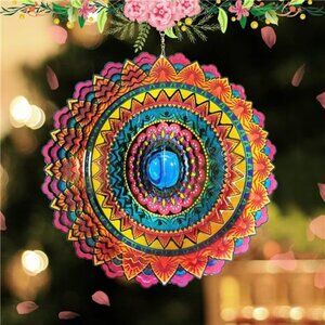 Wind Spinner 3D Stainless Steel Christmas Room Decor Indoor/Outdoor Garden Decor